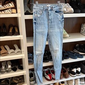 Zara High Rise Women Jeans - Light Blue